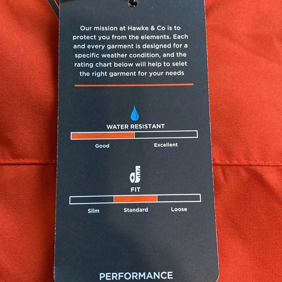 Hawke & Co NEW The Defender Packable Rain Jacket Porange Size M - Picture 10 of 11